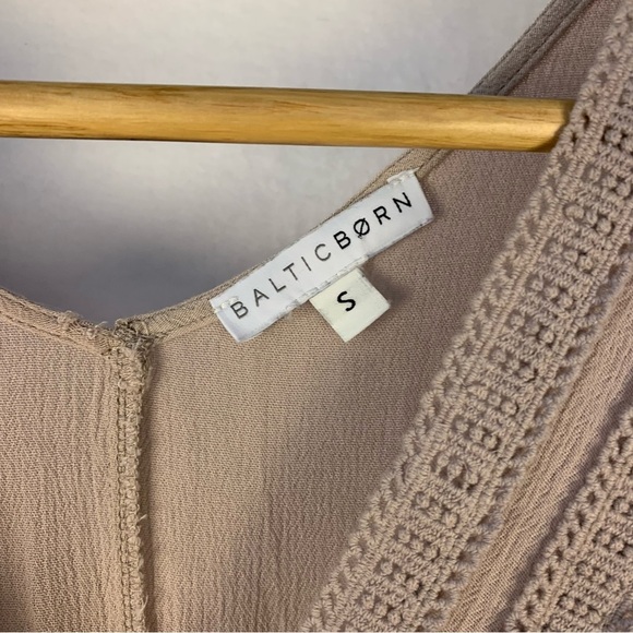 Baltic Born Jennifer Deep V Beige Maxi Dress - Picture 6 of 10